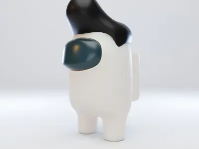 Among Us Pompadour Character  3D model