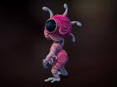 Alien dragonfly unreal unity 19 animations rig in maya Low-poly 3D model