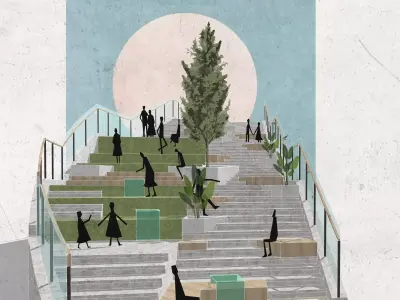 Collage style--stairs 3D model