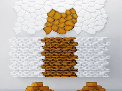 Stone collection decorative 3D model