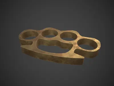 Brass Knuckles Low-poly 3D model