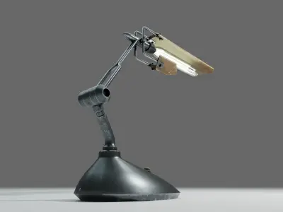 Modern or steampunk Lamp  Low-poly 3D model