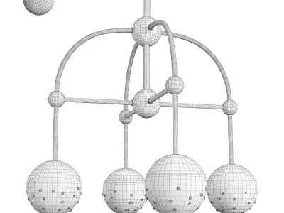 BOCA CHANDELIER Low-poly 3D model