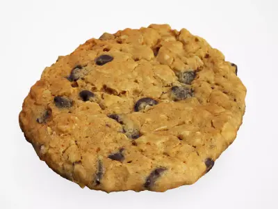 Chocolate Chip Cookie - Photorealistic Scan Low-poly 3D model
