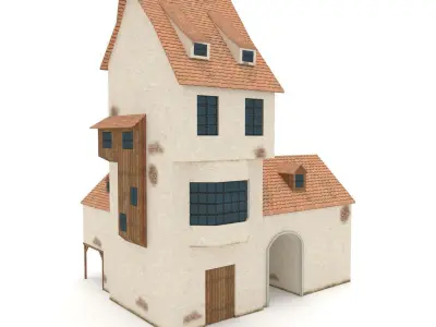 Medieval Building Blacksmiths House Low-poly 3D model