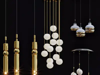 Lee Broom pentant lamp collections 3D model