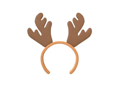 Rudolf Headband v1 002 Low-poly 3D model