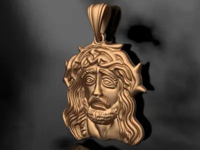 Jesus Pendant 3D print model