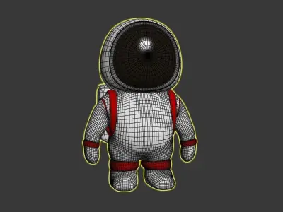 Cartoon Astronaut 3D model