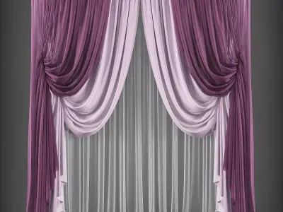 Curtain 3D model 245 Low-poly 3D model