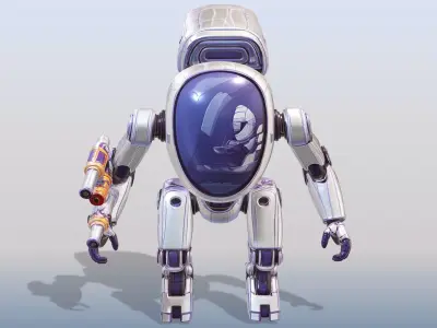 Humanoid Robotic Suit Realistic Model for Games Visual Effects 3D model