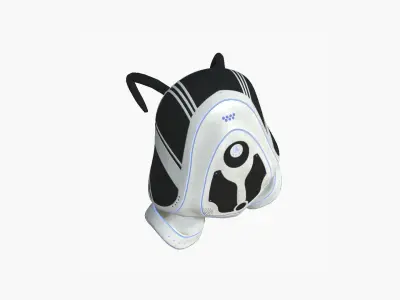 SciFi Backpack H07 White Dirt - Fashion Character Design Low-poly 3D model