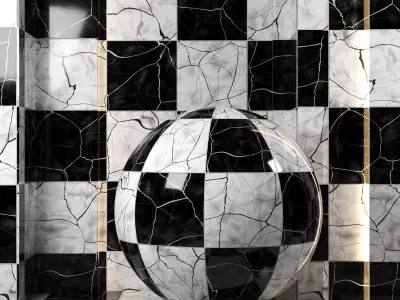 4K Black and  White Marble Texture 01  Seamless PBR Material Texture