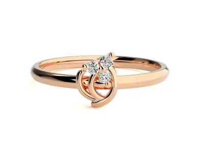Women ring 3D print model 150