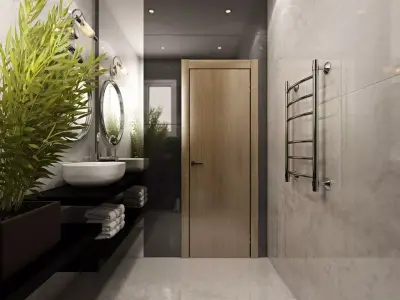 Modern Bathroom Full detailed high poly 3D model