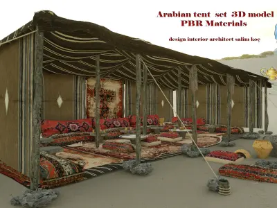 Arabian Tent Set 3d model 3D model