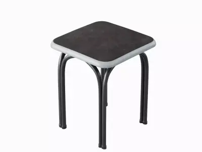 Steel Stool 01  3D model