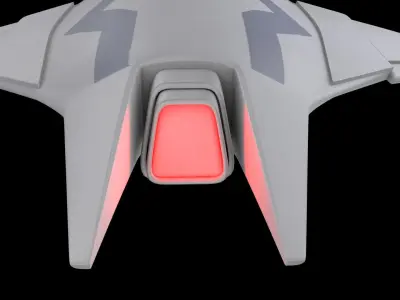 low poly Sci-fi Spaceship Low-poly 3D model