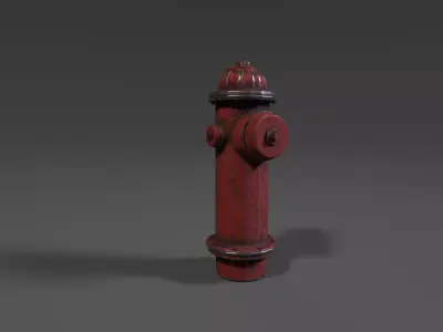 Fire Hydrant Low-poly 3D model 25