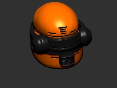 helmet high poly sculpt 3d printable ver 7 3D model 3D model 186