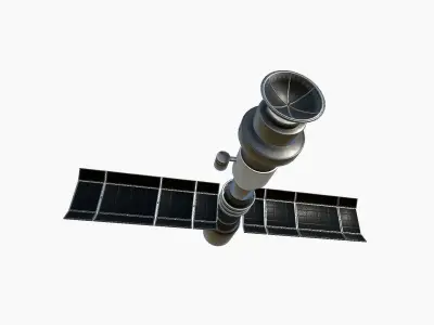 Satellite C06 Steel Black - SciFi Space Design Low-poly 3D model
