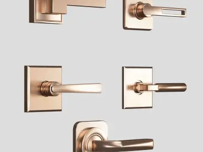 Door handle modern - collection 01 3D model