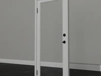 Glass Door Low-poly 3D model order