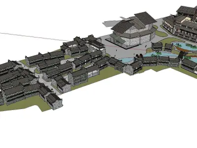 vacation spot-Resort-Fashion Leisure Hotel-0140 3D model