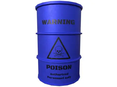 Blue Barrel Signal Low-poly 3D model