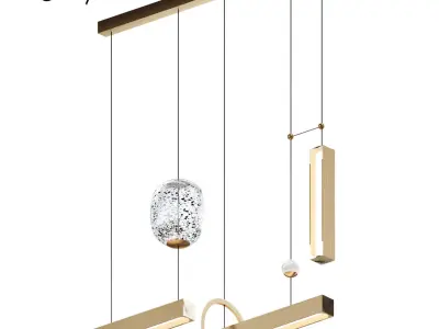 Milky Way Chandelier Horizontal Elements Small 3D model