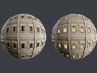 Building Facade Seamless PBR Texture 14 Texture