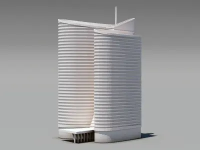 Investment Authority building in Abu Dhabi 3D print model