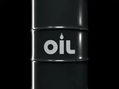 Clean Black Barrel Low-poly 3D model