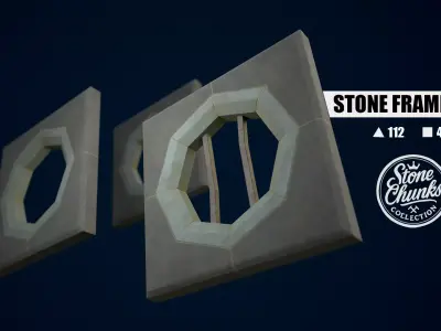 Stone Frame V1 Low-poly 3D model