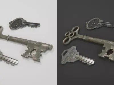 Keyset and materials 3D model