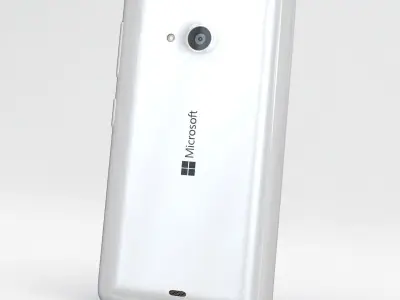 Microsoft Lumia 535 and Dual SIM White Low-poly 3D model