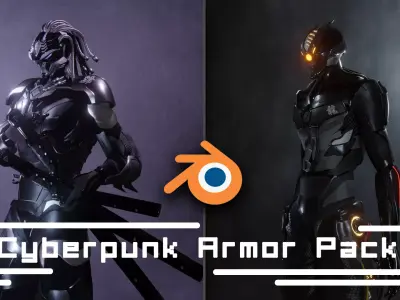 Cyberpunk Armor Pack Low-poly 3D model