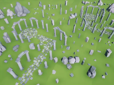 Low Poly Rocks Full Packs Low-poly 3D model