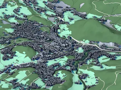 Cityscape Bad Ischl Austria 3D model