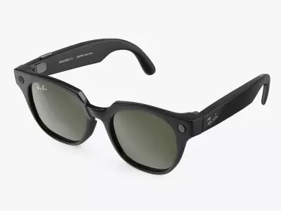 Ray Ban Stories Meteor Black Smart Glasses Green Solid 3D model