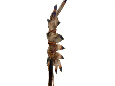 Feathered Tribal Wreath Headdress Low-poly 3D model