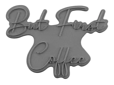 But First Coffe Neon Sign 3D model