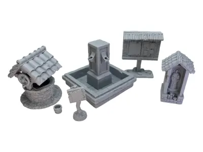 Village Square 3D print model