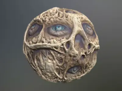 Material Skin Monster 26 Seamless PBR Texture Texture