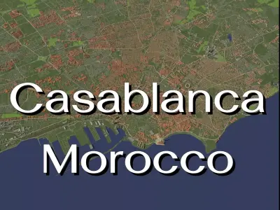 Casablanca Morocco - city and urban 3D model