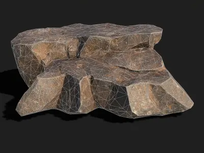 Mountain Rock 01 Low-poly 3D model
