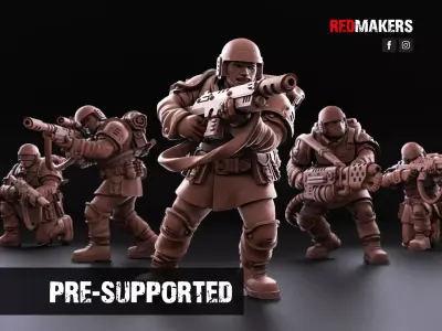 Shock Troops - Squad of the Imperial Force 3D print model