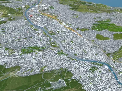 Tbilisi Capital of Georgia Low-poly 3D model