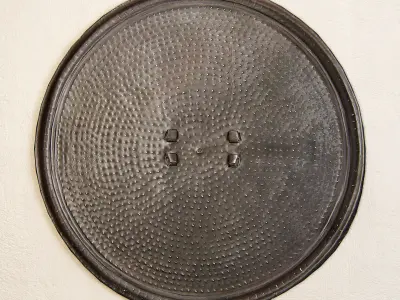 Restoration hardrware Konso leather shield 3D model