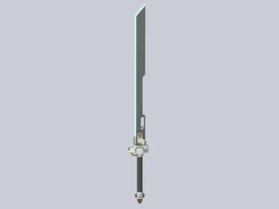 Scifi sword Low-poly 3D model